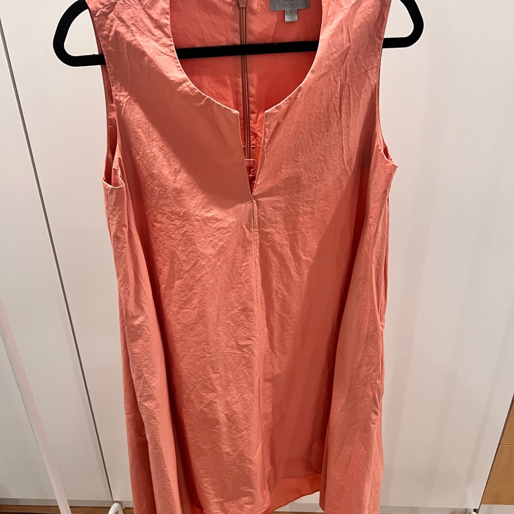 COS Peach V-Neck Dress